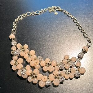 Peach Colored Beaded Necklace